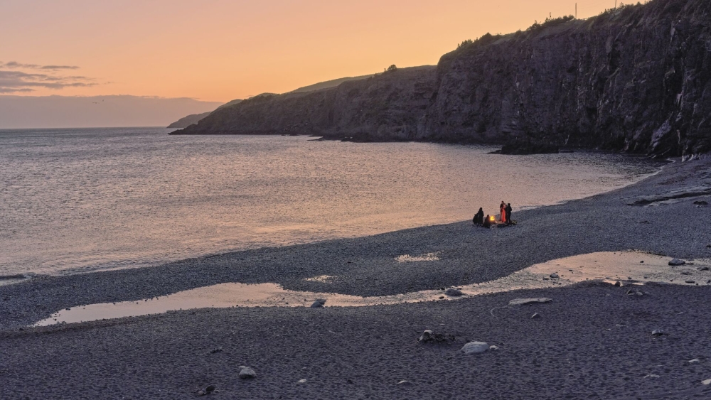 People on a beach in Newfoundland